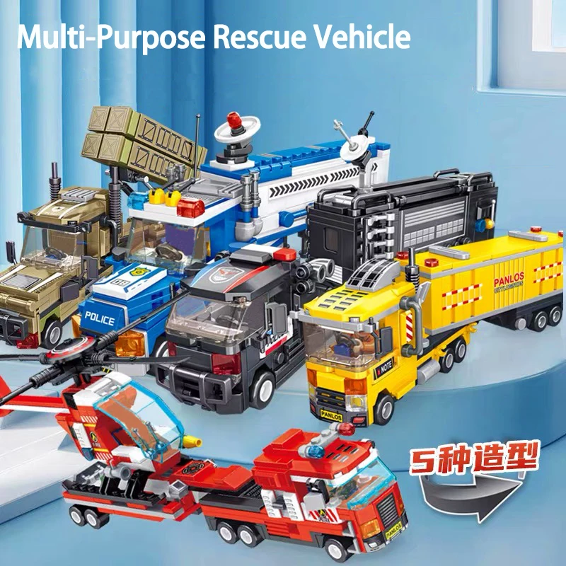 

Military Series Missile Transport Vehicle Building Block Creative Expert City Engineering Car Model Bricks Toys For Kid Gift MOC