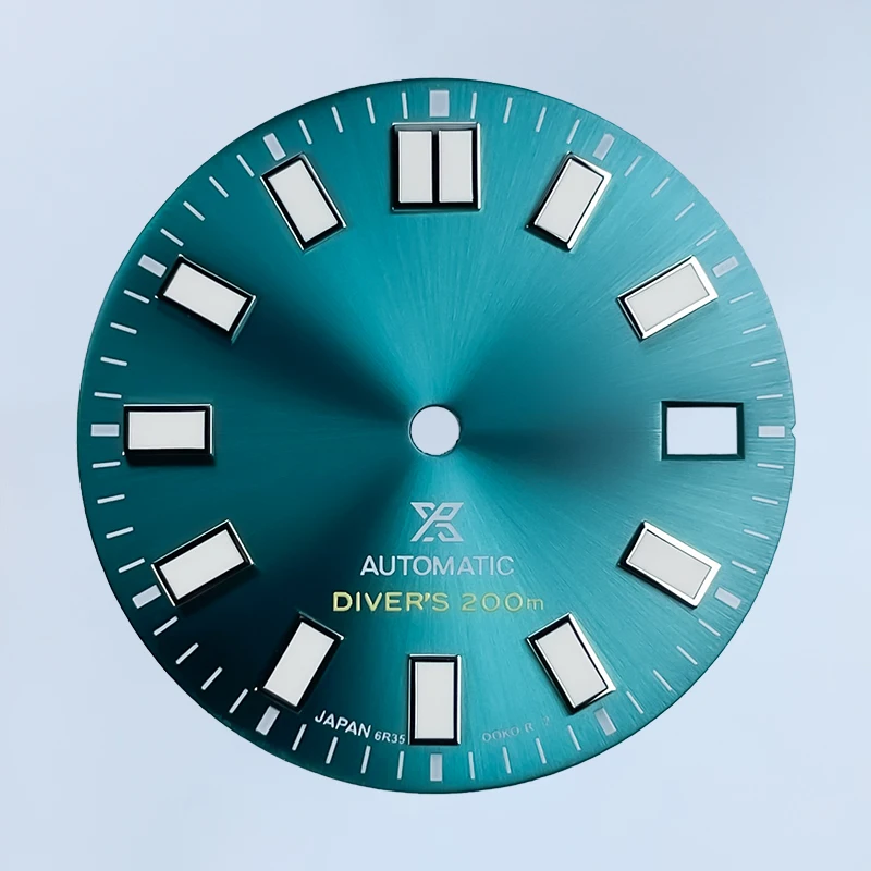 28.5mm NH35 Dial No Logo Sunray 62MAS Prospex Green Luminous Seik