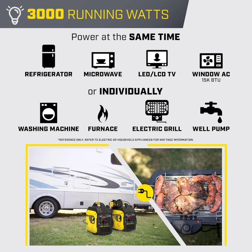 4000-Watt Dual Fuel RV Ready Portable Inverter Generator with Quiet Technology and CO Shield