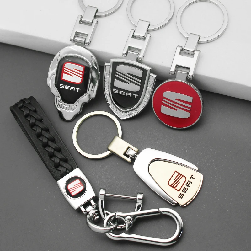 3D Metal/Leather Car Styling Keychain For Seat FR Cupra Leon 2 Mk3 Mk2 Mk1 5f Ibiza Altea Key Chain Key Rings Auto Accessories