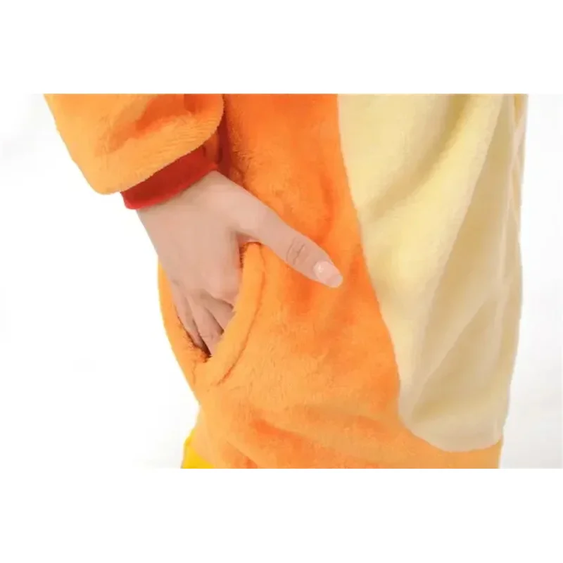 TAKARA TOMY Charmander Dragon Kigurumi детский фланелевой костюм на молнии для косплея на Хэллоуин, детский дракон, Рождественский подарок, одежда для сна