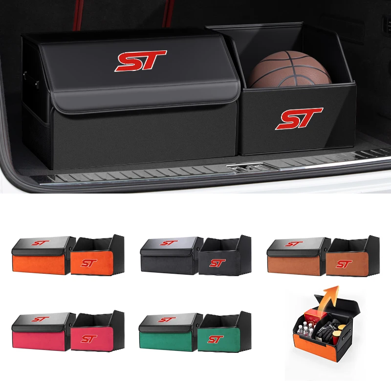 

Car Trunk Organizer Box Large Capacity Tools Storage Case Accessories For Ford ST Line Racing RS S Kuga Fiesta Fusion Mondeo Edg