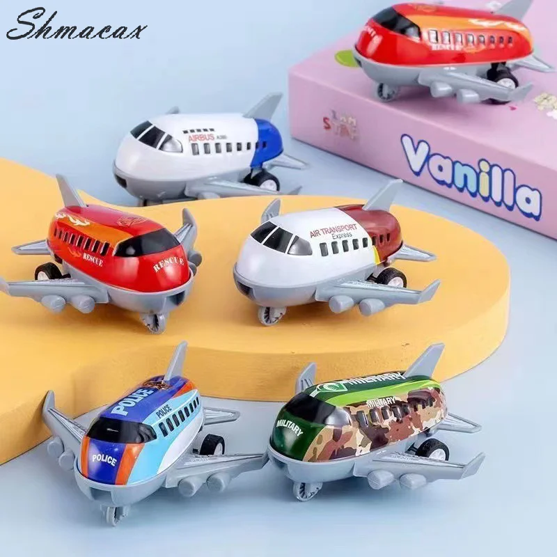 3Pcs Cartoon Mini Plane Toy Pull-back Airplane Toy Kid Birthday Party Carnival Gift Reward Pinata Filler Prize Pack Toy Gift