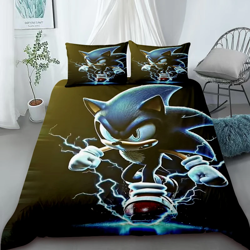 

Duvet Cover Juego Funda Nórdica Sonic, Juego De Cama De Dibujos Animados, Funda Edredón Para Dormitorio, Queen King
