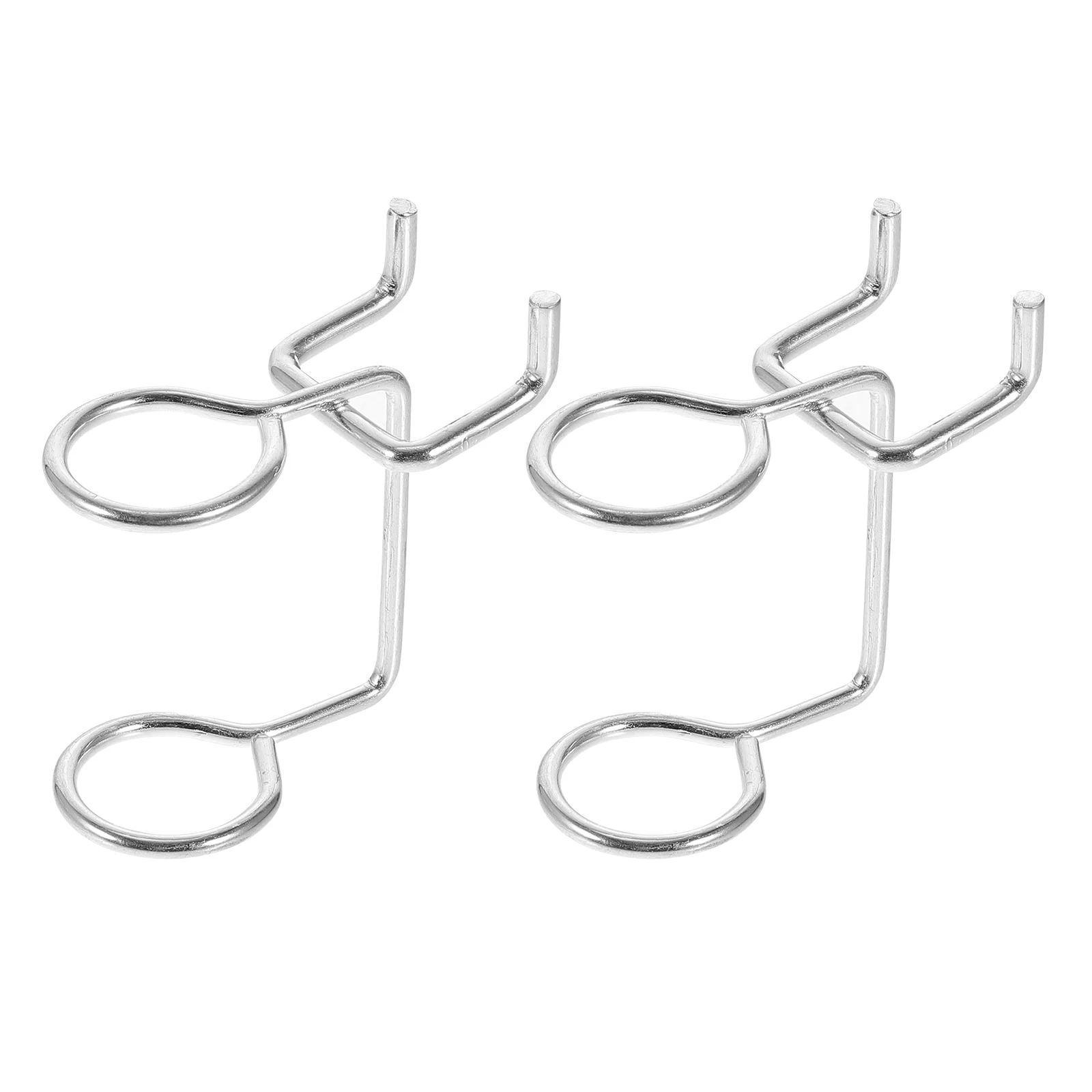 

10 Pcs Peg Board Hook Dual-ring Tool Holders Clothes Racks Screwdriver Pegboard Accessory Iron Hooks Girl Heavy Duty