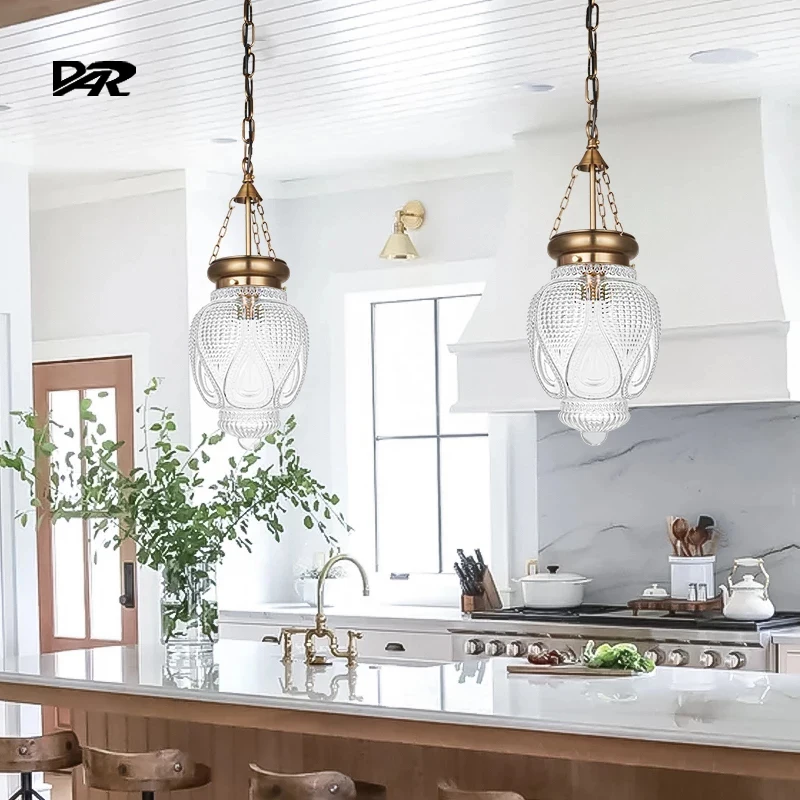 

Glass Pendant Lights For Kitchen Island Dining Room Entrance Hanging Lamps For Ceiling Farmhouse Suspension Luminaire Over Sink