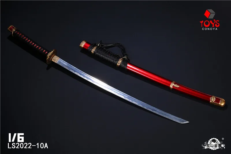 In Stock LS2022-10 1/6 Samurai Sword Knife Model Japanese Warrior Weapon Toys Collectible for 12