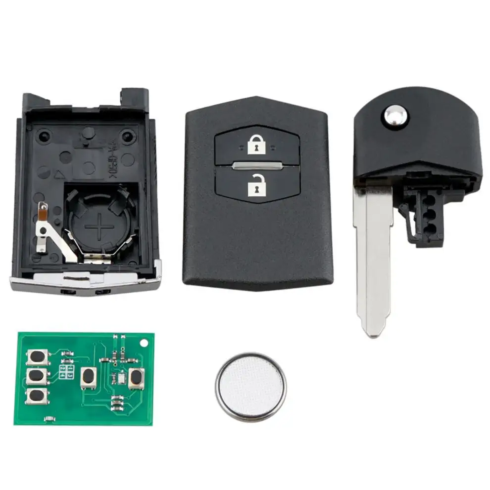 Custodia portachiavi per chiave remota per auto a 2 pulsanti adatta per MAZDADemio AxelaPremacyAtenza ID63 Chip 80bit SKE126-01 433 MHz Cover per chiave
