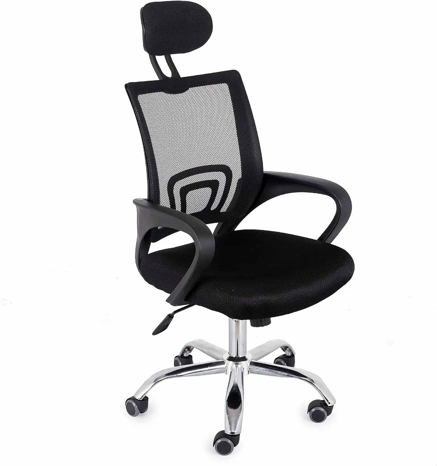 Comfortable Chair Office Chair With Mid Back and Chrome Base Black Computer Armchair Gaming Gamer Ergonomic Pc Swivel Furniture