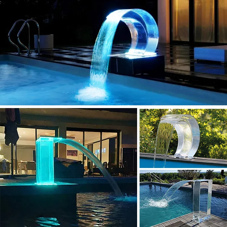 New Country House Hotel Gym Private Outdoor Pool Spa Stylish Garden Ornaments Fountain Waterfall for Pool