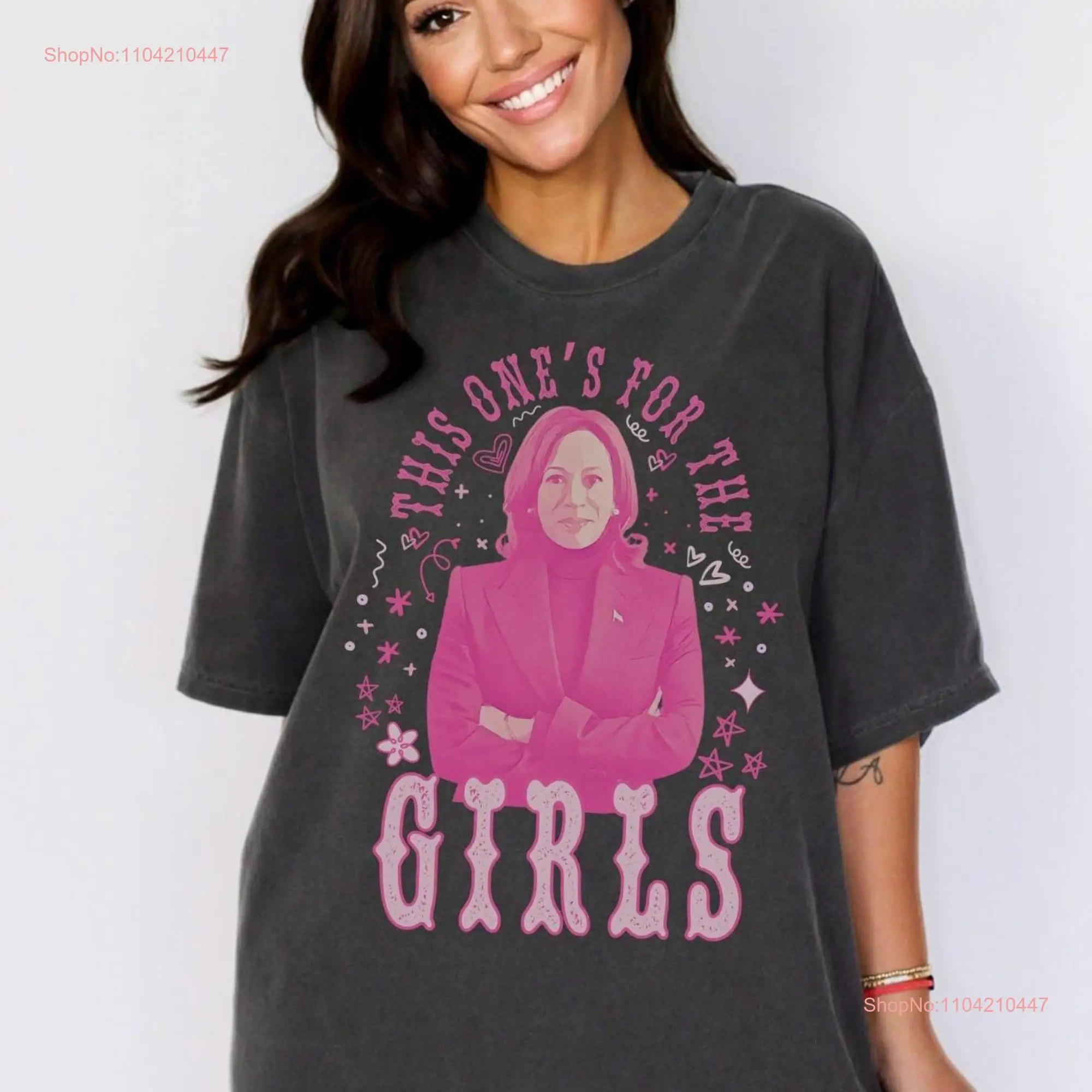 Kamala For the Girls Comfort colors T Shirt Woman PresidenT VP Harris Election Apparel long or short sleeves