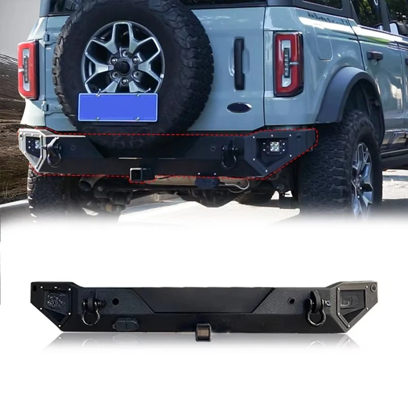 The rear bumper is compatible with 20212022 2023 winch plate LED light sensor mounting hole D-ring