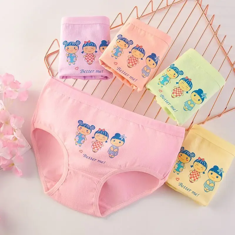 1pcs Kids Underwear For Girls Cotton Breathable Children Triangle Underpants Lovely Princess Character Girls Briefs Panties