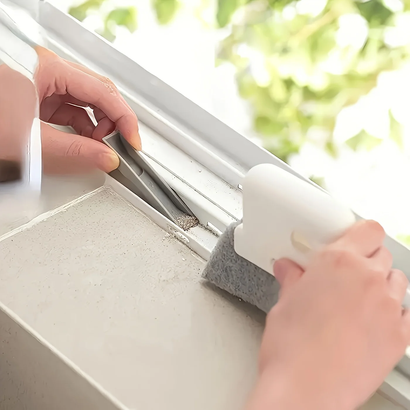 Set | Window Track Cleaning Brushes - Detachable Door And Window Sills, Glass Corner Cleaners, Plastic