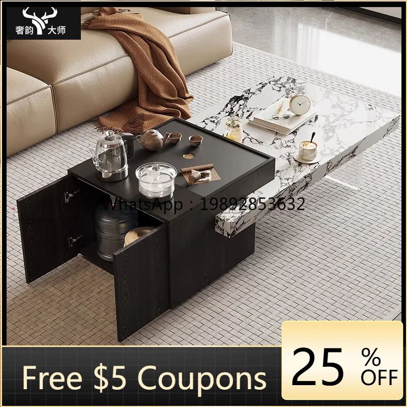 

LYY Rock Slab Coffee for Home Use, Kung Fu , Modern Minimalist Italian Style, Extremely Simple, Small Apartment Tea Brewing