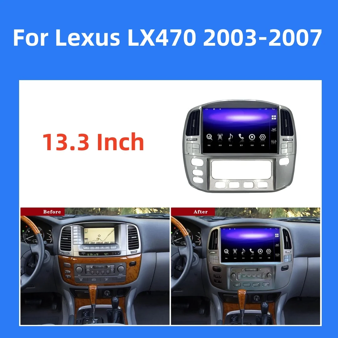 

Android Screen For Lexus LX470 2003-2007 Car Navigation Multimedia Player GPS Entertainment Radio Head Unit CarPlay