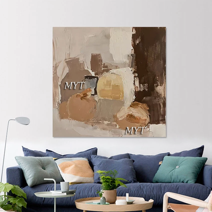 Interior House Decoration Abstract With Heavy Texture Oil Painting Wholesale Canvas Wall Art Handmade Picture Quality Artwork