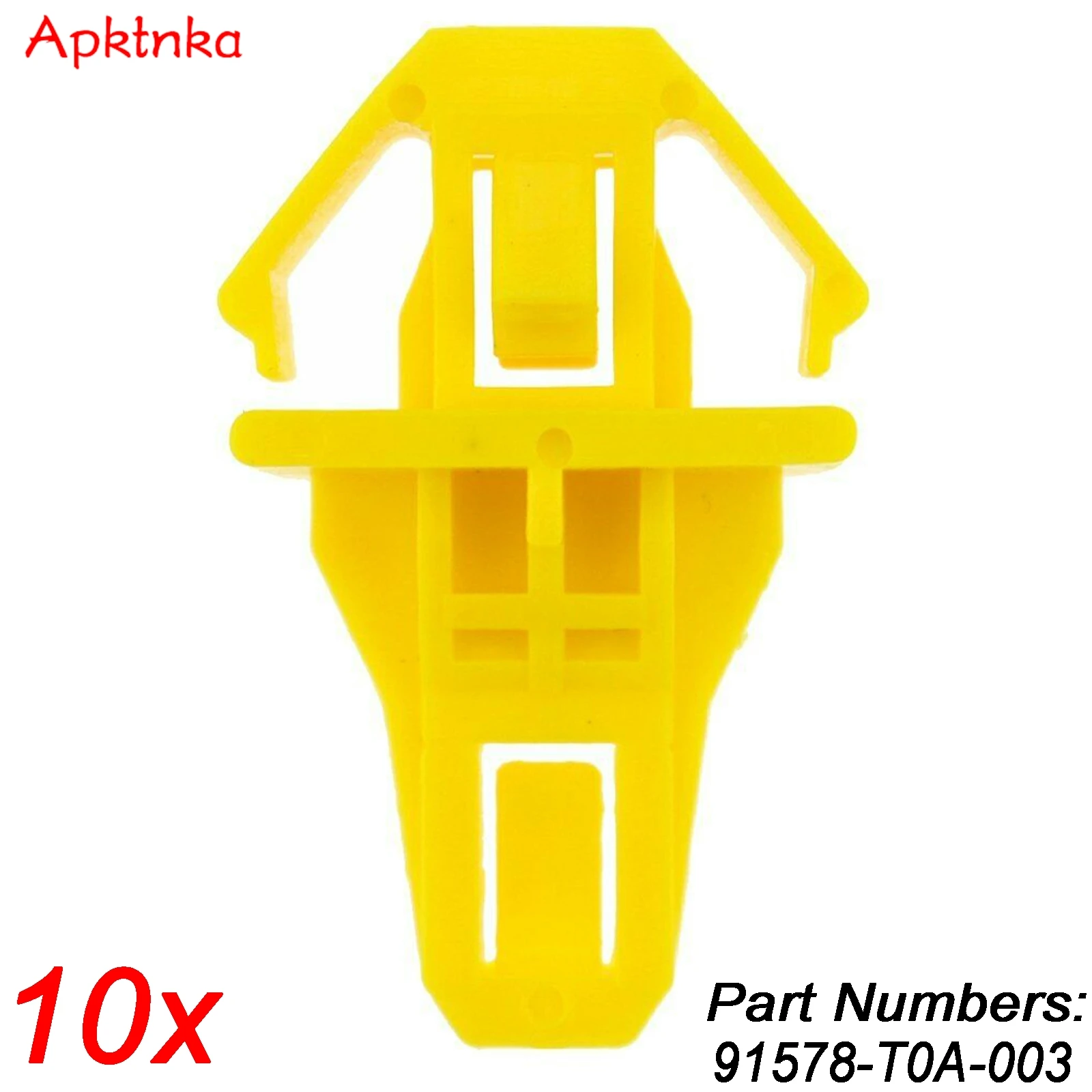 Apktnka 10pcs For Honda CRV 2012-2014 Yellow Bumper Moulding Clips Repair Components Nuts Flange Clamp