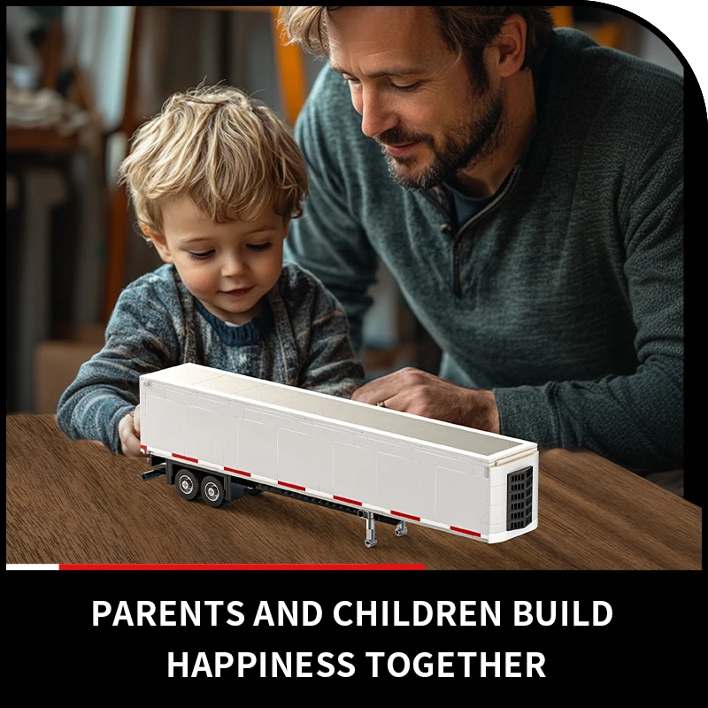 ตัวต่อคอนเทนเนอร์รถบรรทุกยุโรป 304 ชิ้น ชุดประกอบโมเดลคอนเทนเนอร์ขนาดใหญ่ ของเล่นประกอบสำหรับเด็ก ของขวัญตกแต่งโต๊ะทำงาน