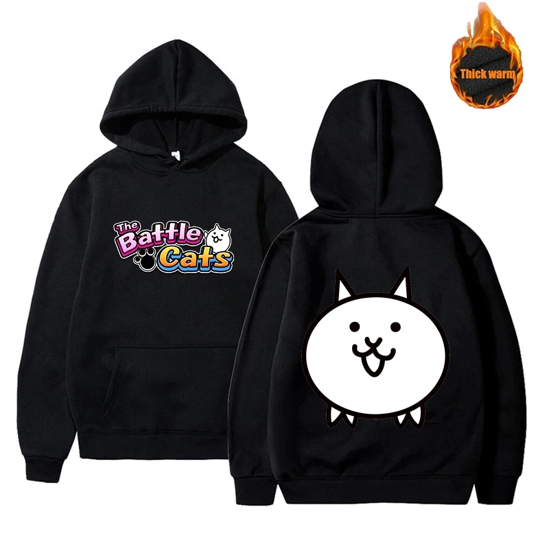 

New The Battle Cats Cartoon Hoodies Women Fashion Personality Hooded Sweatshirt Casual Outdoor Loose Pullover Autumn Men Hoodies