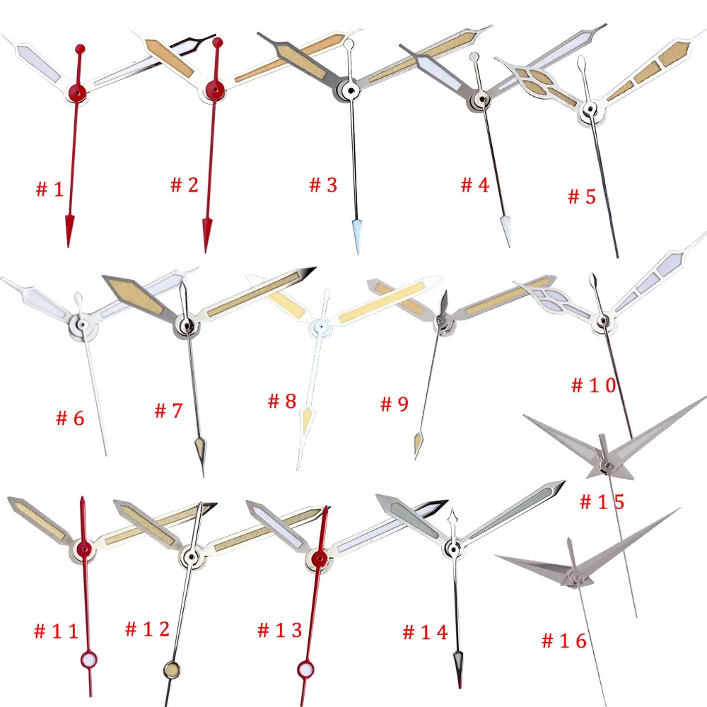 

Pilot Retro Silver White Beige Red Watch Hands Needles Parts Fit NH35 NH36 ETA2824 PT5000 Miyota8215 DG2813 Automatic Movement