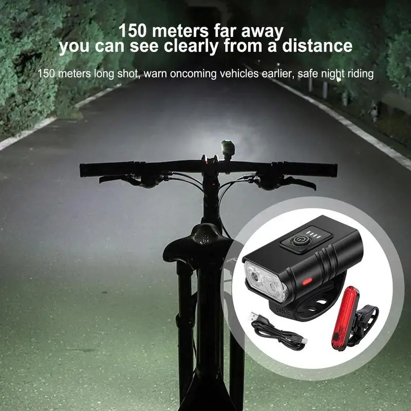 Led Cycle Headlight Ultra Bright LED Front Lights 6 Light Mode Options Waterproof Warning Light Rechargeable LED Cycle Lights