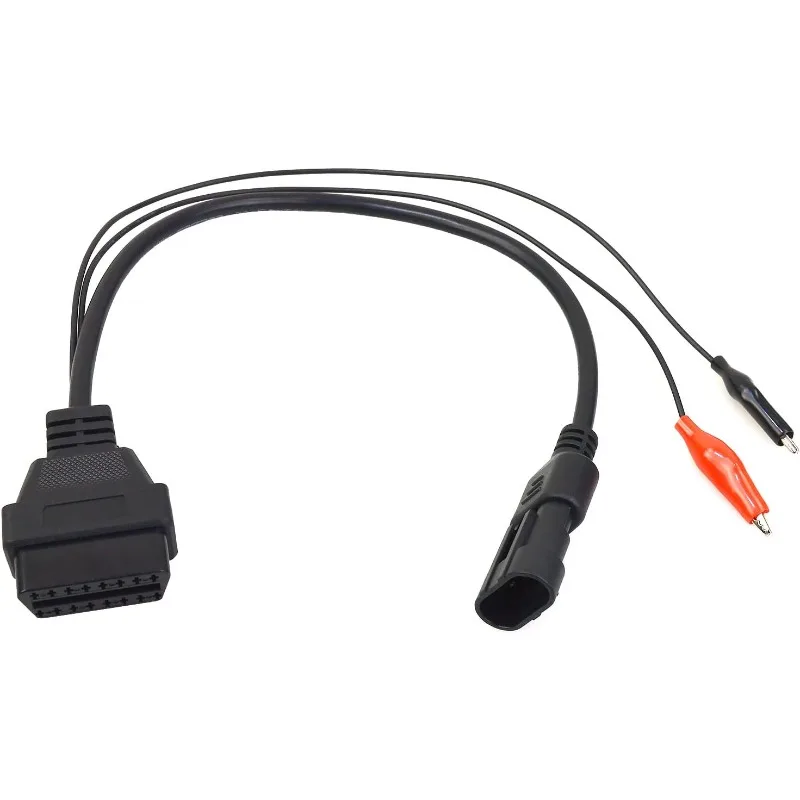 3 Pin Male To 16 Pin Female OBD2 Diagnostic Adapter Cable with Alligator Clips for Fiat Alfa Romeo Lancia Connector ECU Cable