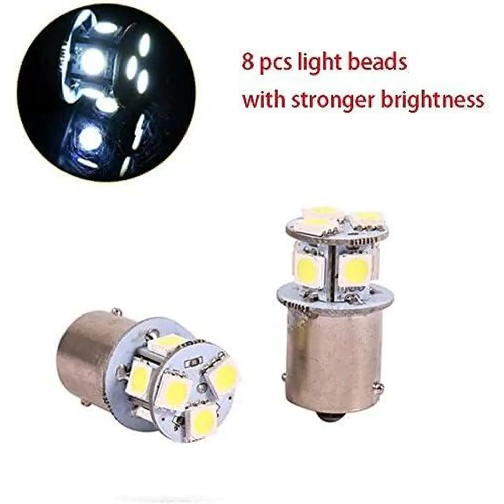 

2 шт. 12 В 8 светодиодных стоп-сигналов 6000 К вечерние яркие автомобильные дневные ходовые огни универсальный указатель поворота