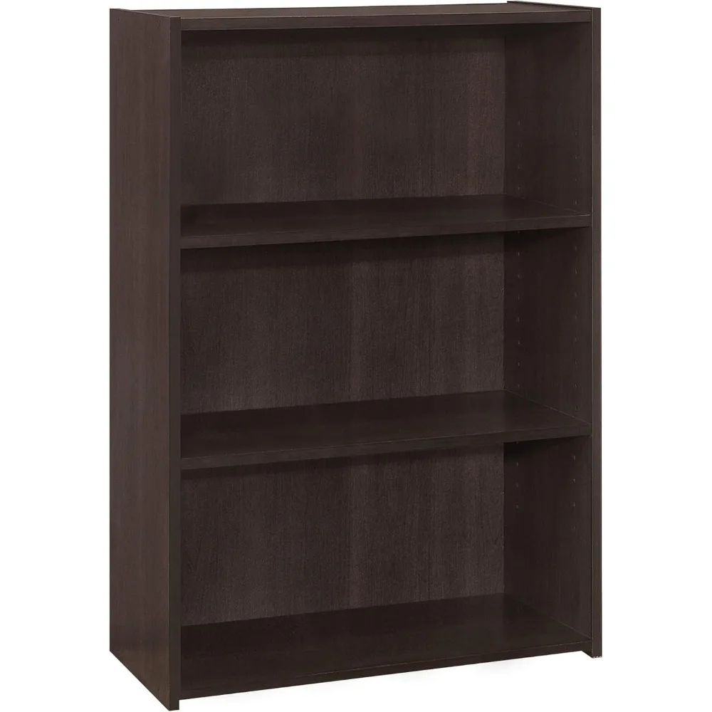 

I BOOKCASE-36 H/Cappuccino with 3 Shelves Bookcase