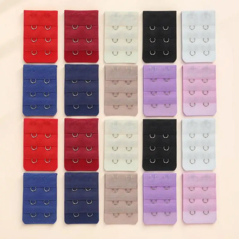 20Pcs Women Bra Extenders 2 Hooks 3 Rows Brassiere Extension Buckles Adjustable Clip Extenders for Comfort and Fit