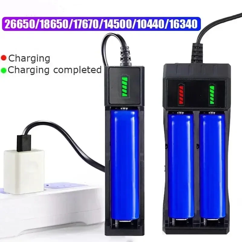 Cargador de batería 18650 de 4 ranuras, cargador Universal de iones de litio de 37V y 42V para baterías recargables 18650 14500, pantalla LCD