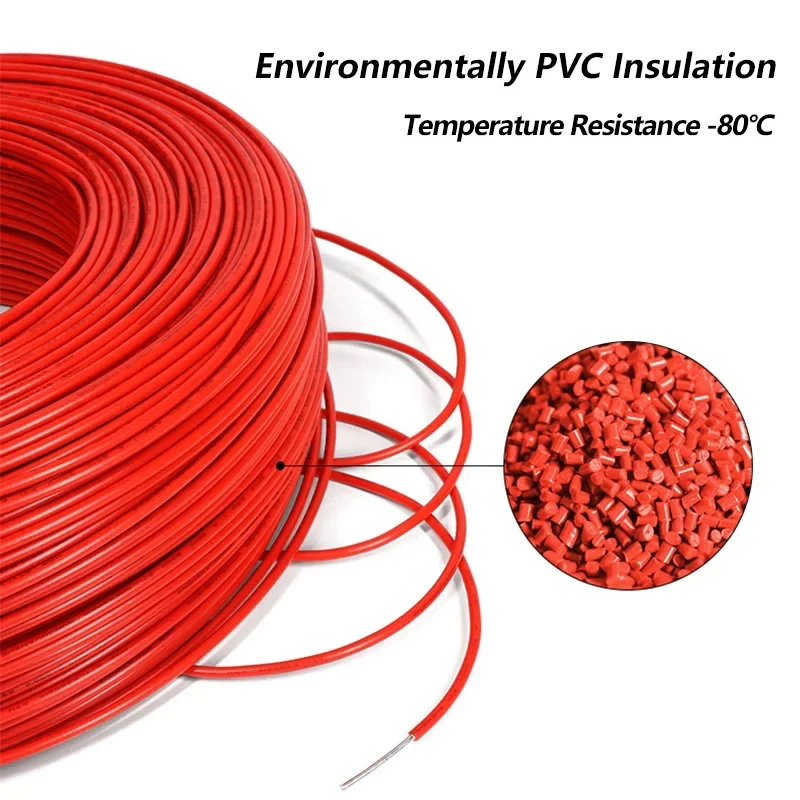 5/10/20M UL1007 Einadriger Kupferdraht 26 24 22 20 18 16 14 AWG PVC-Isolierung Massive verzinnte Beschichtungsleitung Elektrokabelleitung
