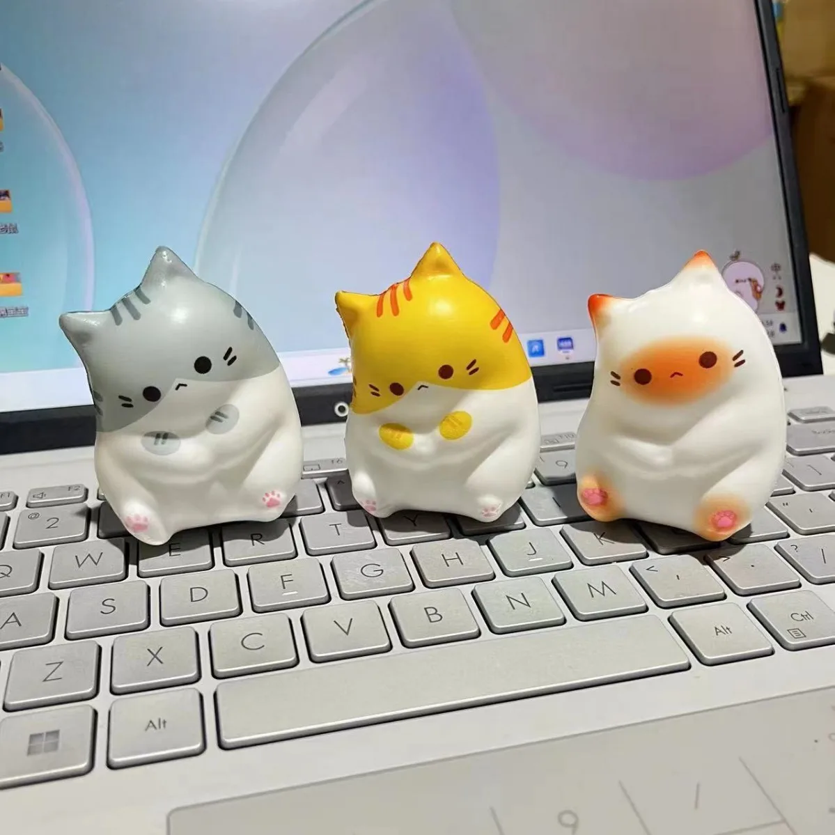 New Cat Stress Relief Squishy Toy PU Slow Rising Squeeze Antistress Ball Cartoon Table Ornaments Squishy Stress Reliever Toys