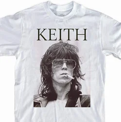 Keith Richards T Shirt Vintage 70'S Rock Tee O Neck Fashion Casual High Quality Print T Shirt