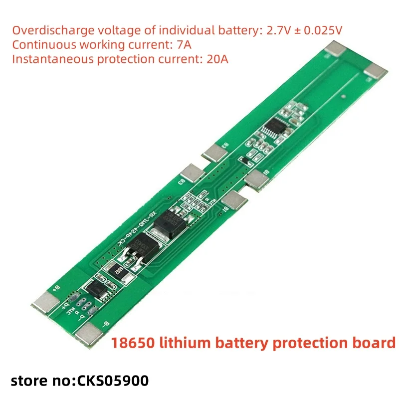 

18650 lithium battery protection board 14.8V with balanced 7A overcharge overcurrent discharge short-circuit protection board