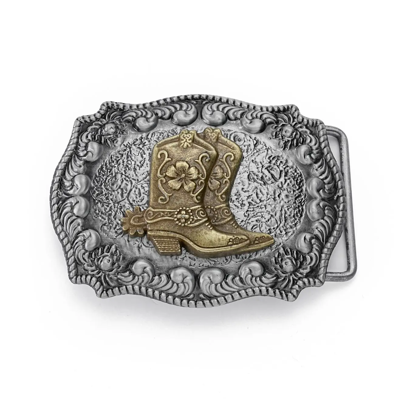 Fibbia a bottone in lega di Denim occidentale-accessorio moda elegante e unico