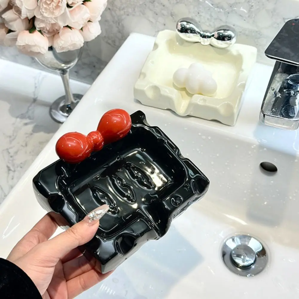 

Cute Ceramic Cheese Soap Box Decorative Household Drain Soap Holder Exquisite Desktop Ornament Kitchen