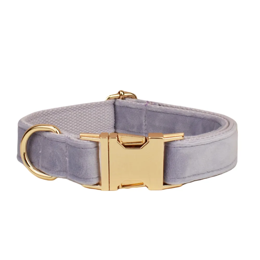 Set arnés y collar personalizado para perros de terciopelo lazo_voghion.com
