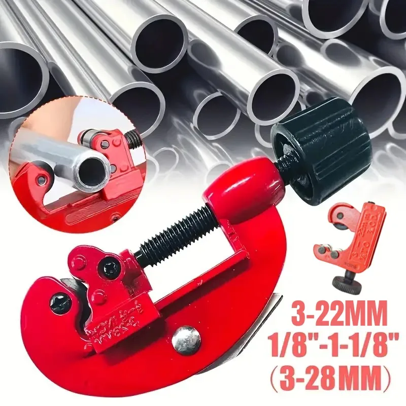 

Pipe Cutter Bearing Steel Pipe Cutter 1/8"to 1-1/8"Stainless Steel Aluminum Copper Pipe Cutter Pipe Diameter from 3-28/3-22MM