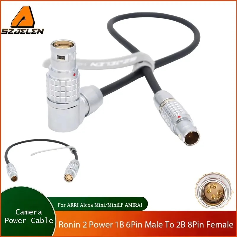Power Cable For DJI Ronin 2 Power 1B 6Pin Male to 2B 8Pin Female for ARRI Alexa Mini/MiniLF AMIRAI