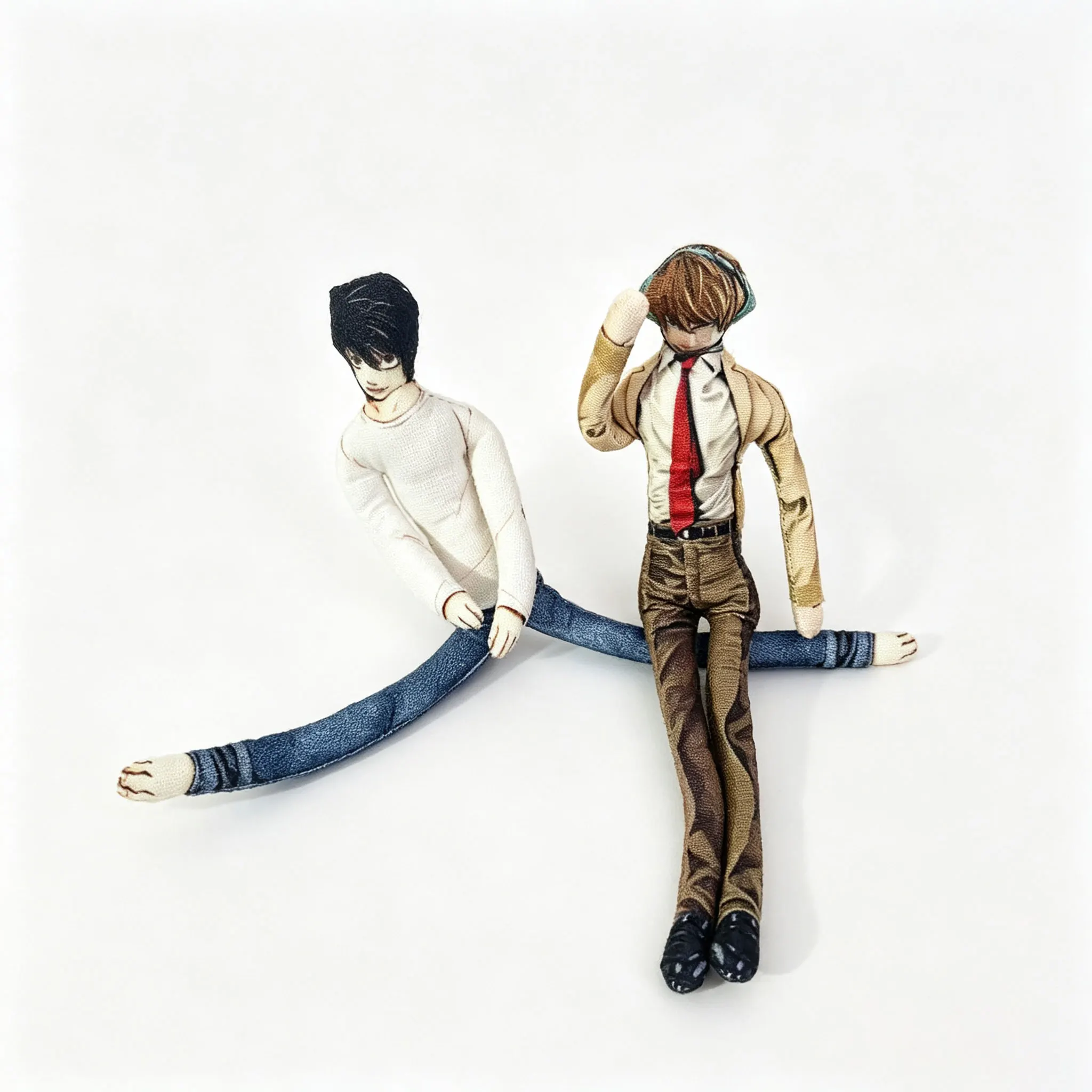 Anime 28cm Light Yagami L Toys Light Yagami L Doll Slender Twistable Shape Toys Room Decoration Birthday Festival Christmas Gift