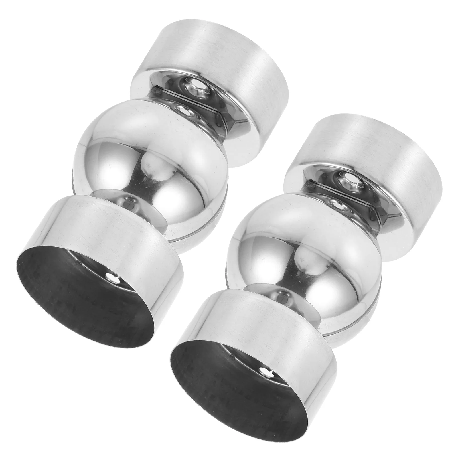 2 Pcs Round End Caps for Handrail Accessories Fittings Balcony Covers Staircase Handrails Stainless Steel