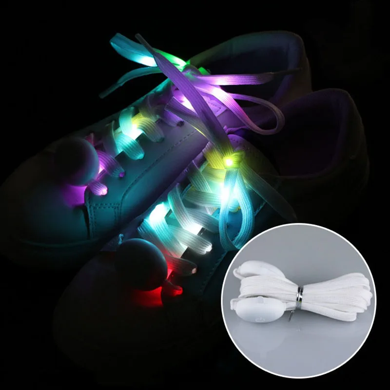 1~10PCS Sport Shoe Laces Luminous Shoelaces Glow Shoe Strings Round Flash Light Shoelaces Batteries Not Included