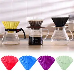Resin Handmade Origamiss Filter Cup Hand-made Coffee Filter Cup V60Funnel Drip Cake Cup Flower Shape Manual Brewing Accessories
