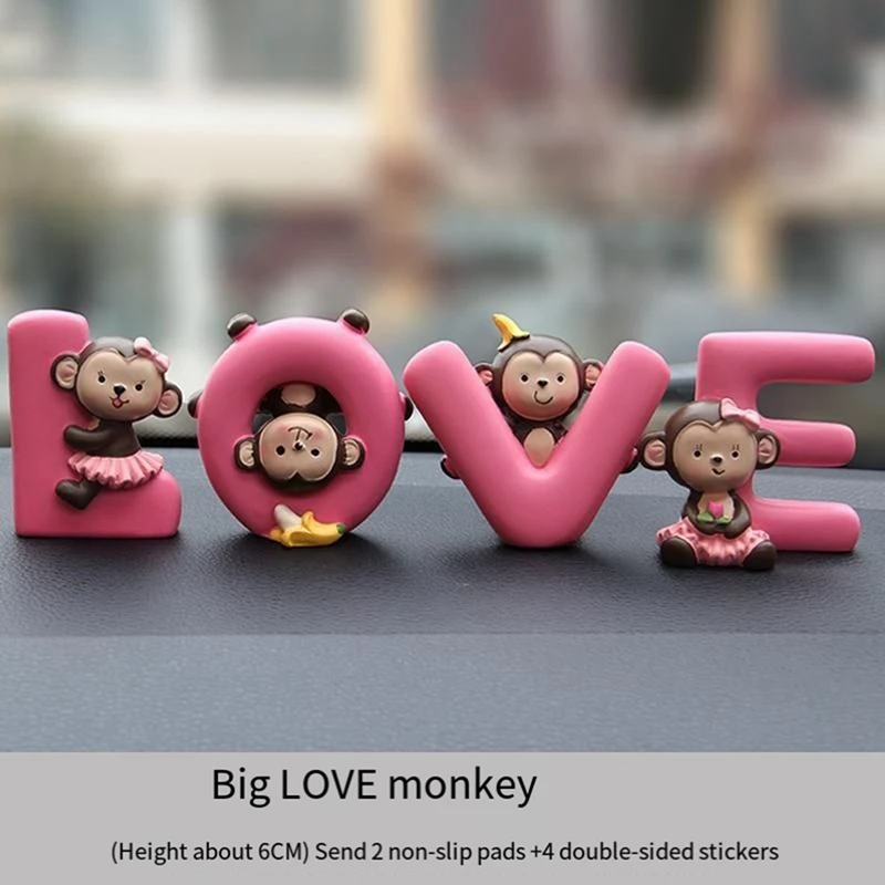 Car Accessories Fashion Cartoon Cute Banana Monkey Doll Car Dashboard Decoration Car Accessories