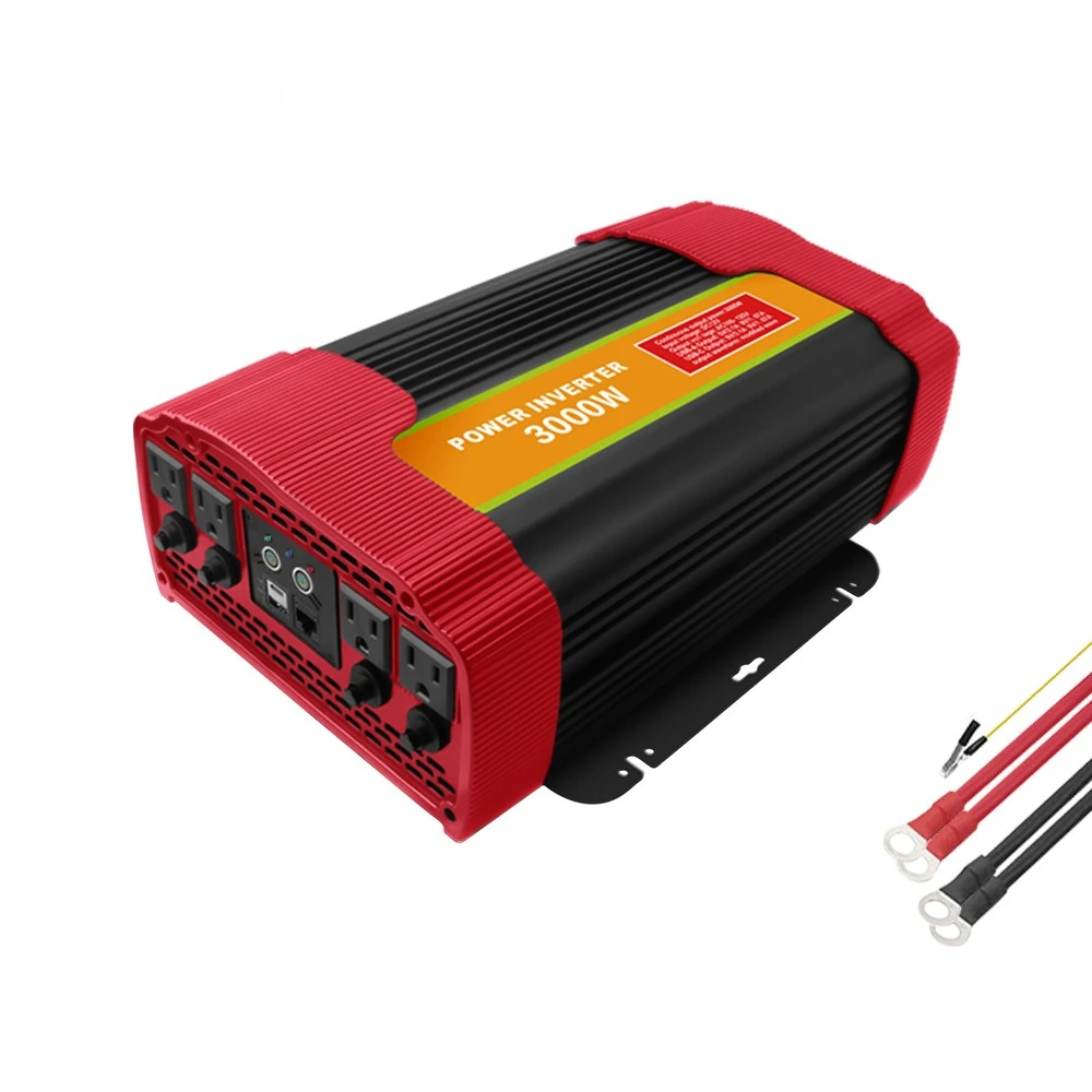 3000W Lithium Battery Inverter 12V To 110V Modified Sine Wave High Power Car Inverter US Standard 3KW