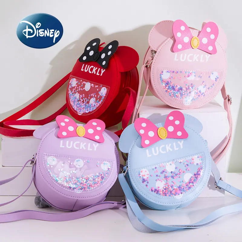 

Disney Minnie 2023 New Girls' Bag Cartoon Fashion Girls' One Shoulder Crossbody Bag High Quality Large Capacity Cute Zero Wallet