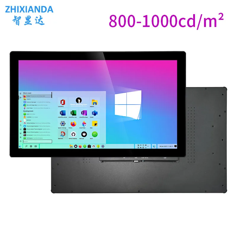 

Surface Waterproofing 23.8 24 Inch 1920*1080 Flat Panel High Brightness 1000nit Industrial Touch Screen Monitor PC LCD Display