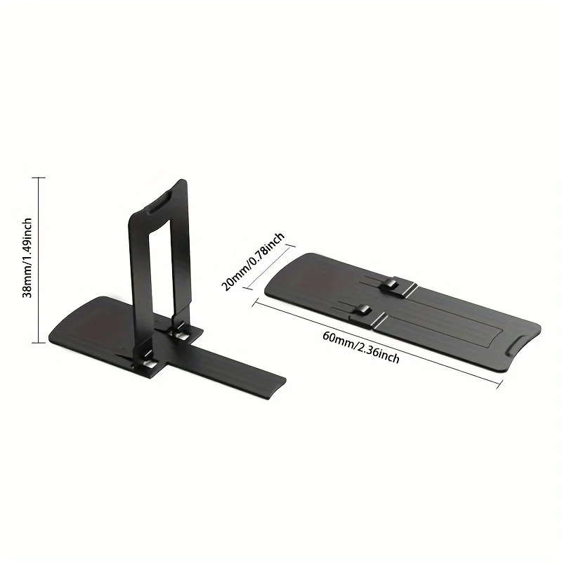 Mini Invisible Mobile Phone Holder Self-Adhesive Alloy Bracket For iPhone 13 14 15 16 Pro Max Plus Adjustable Folding Kickstand