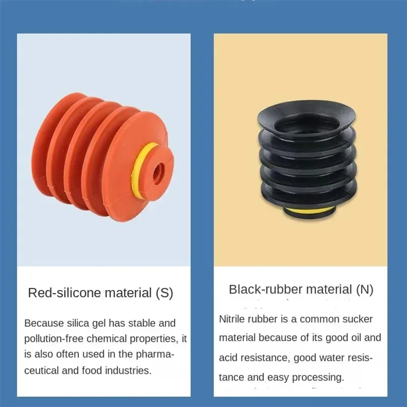 10PCS Pneumatic Multi-layer Vacuum Sucker BL20 BL30 BL40 Vacuum Chucks for Eggs Bread Clamper Manipulator Suction Cup